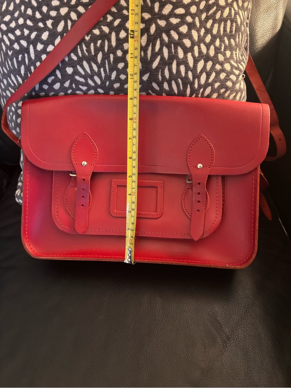 The Cambridge Satchel Company Red Leather Satchel Crossbody - Picture 3 of 9